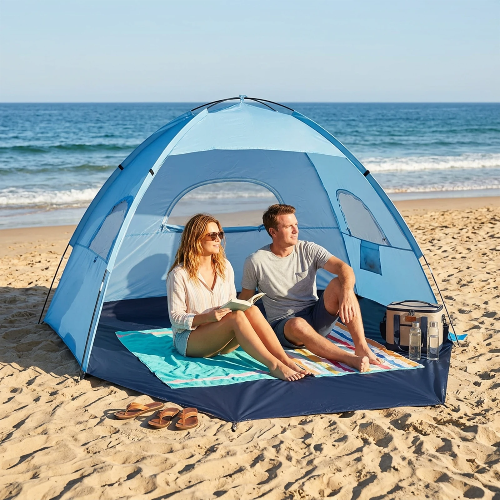 Compact Portable Beach Canopy Tent Pop-Up Shelter for Poolside Spring Camping Music Festivals - Lightweight Outdoor Protection image 6