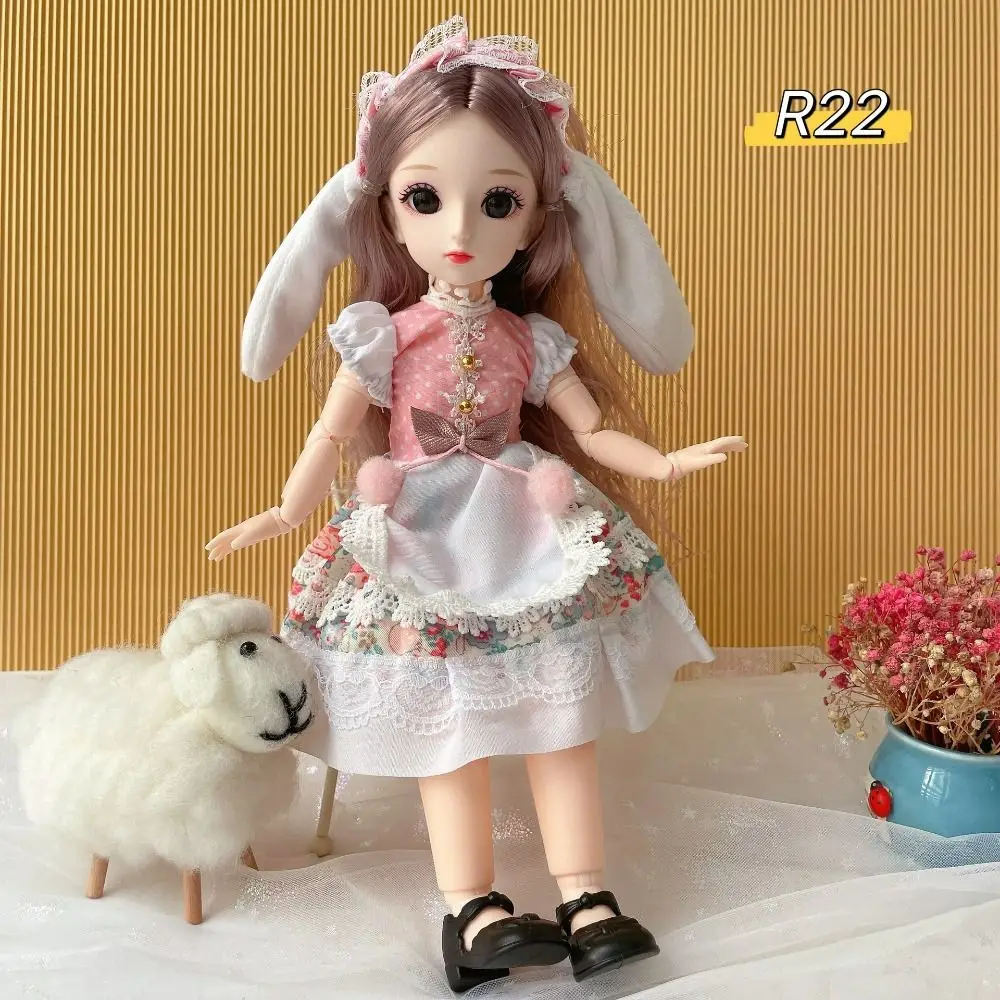 1 Set Attractive Eyes 30cm Bjd Doll with Clothes Long Hair Elegant Princess Dress Up BJD Dolls 30cm With Wig Make Up