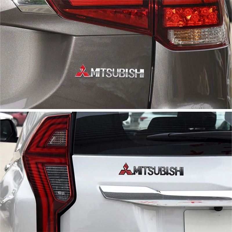 Metal Car Side Fender Sticker Alloy Badge Auto Logo Rear Trunk Decals For Mitsubishi Ralliart X Lancer EX Competition Outlander