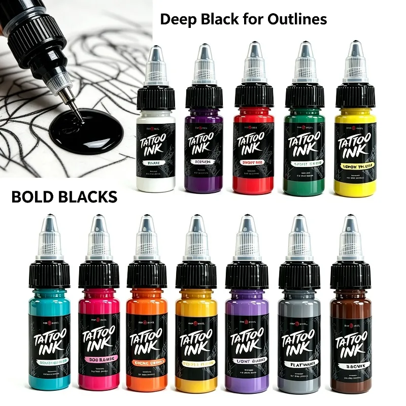 Tattoo Ink 14 Colors 15ml with Box Body Art Kit Professional Beauty Paints Semi Permanent Makeup Supplies High Quality New