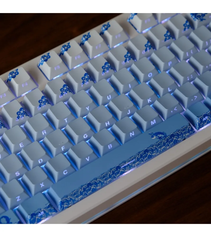 

Keycap Sublimation mechanical keyboard cap wooting side engraved transparent keycap PBT original height