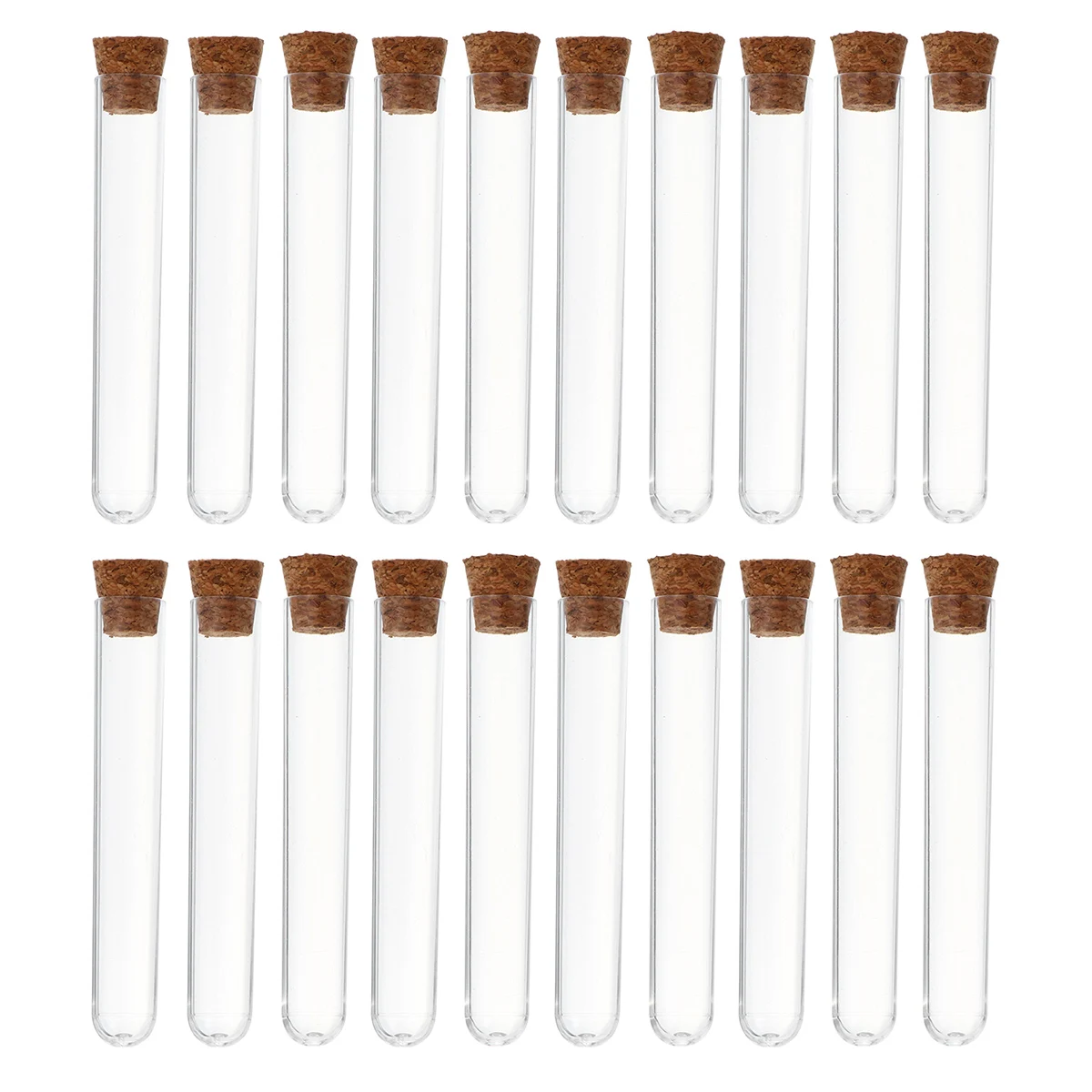 

40 Pcs Cork Test Tube Plastic for Storage Tubes with Caps Science Laboratory Cover