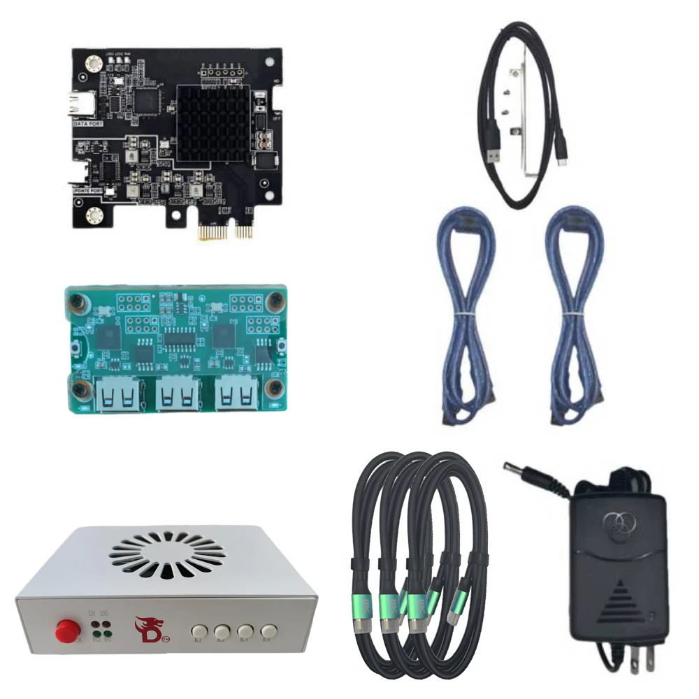 Zestaw 75t Dma - Karta FPGA Dma 75t + Urządzenie fuzji HDMI Fuser + Makcu - Zestaw DMA (zawiera wszystkie kable) — zdjęcie produktu 7