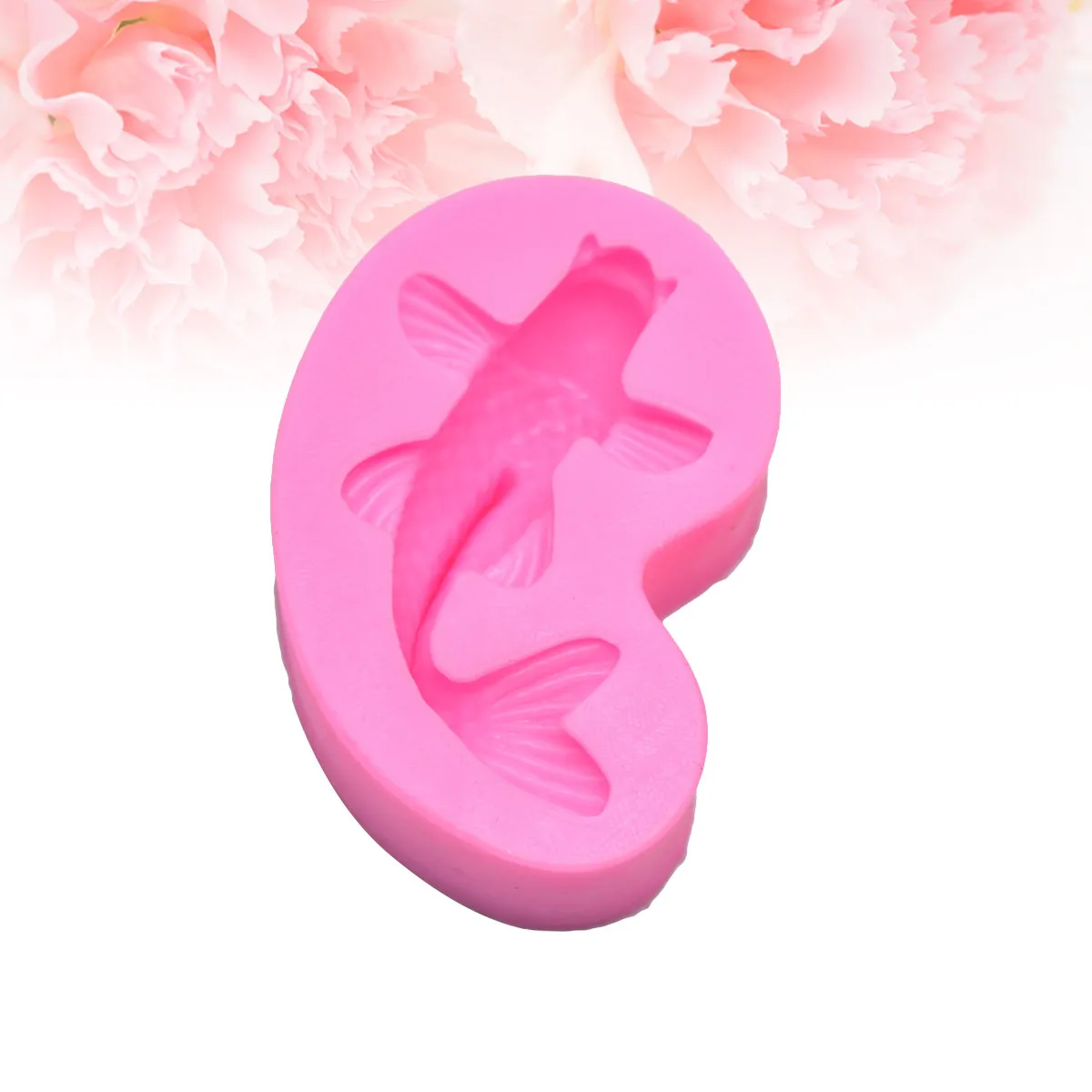 Molde de Silicona con Forma de Carpa, Apto para Alimentos, Sin Sabor, Ecológico, para Fondant, Pastel, Chocolate, Caramelos, Cubitos de Hielo, Gelatina, Manualidades y Repostería