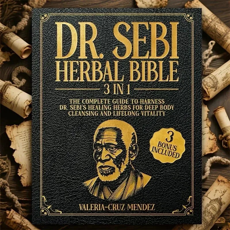 5025 Dr. Sebi Herbal Bible 3-in-1: Detoxify and Cleanse Your Body with Dr. Sebi's Healing Herbs for Lasting Health and Vitality