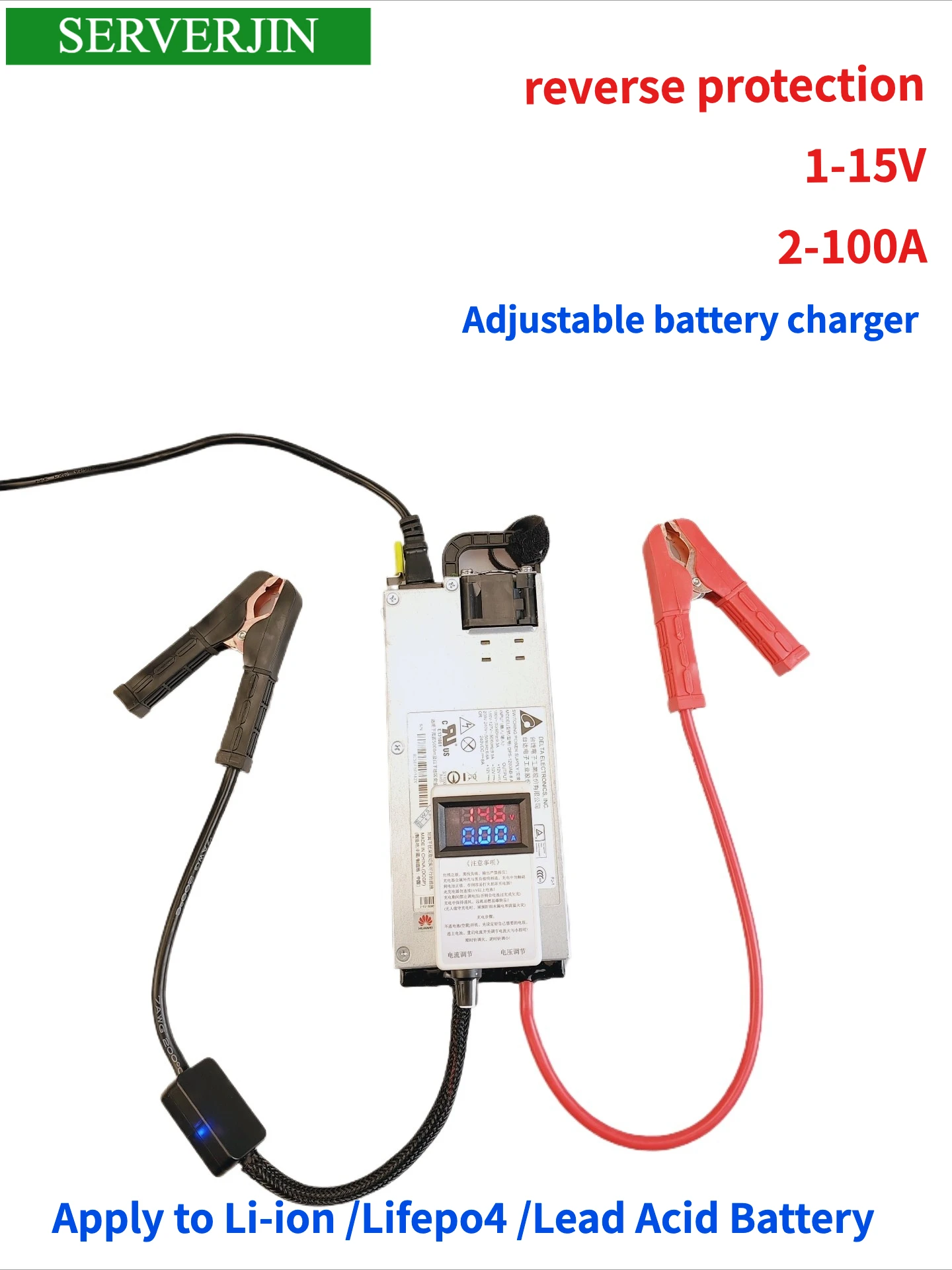 

Регулируемое зарядное устройство 3-15 В, 3-100 А, 12 В, 100 А, 80 А, 14,6 В, 200 А, 12,6 В, 50 А, 30 А, литий-полимерный аккумулятор для литий-ионной батареи, свинцово-кислотной батареи