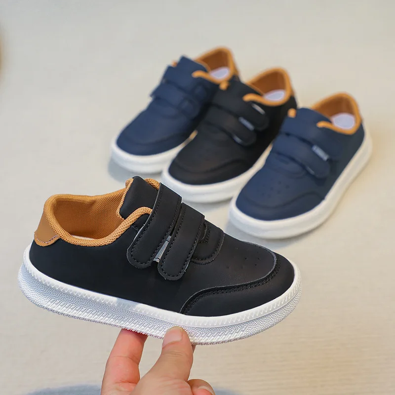 New Children Spring Autumn Soft-soled Low-top Sneakers Kids Slip-on Anti-slip Sports Shoes Girls Boys Street Skate Shoes Trendy