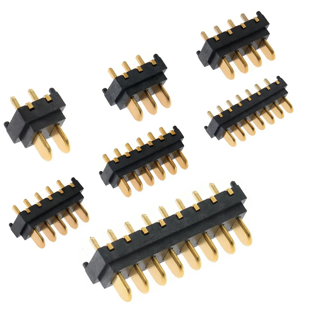 10 Pieces Universal Laptop Battery Connector Set of 2 3 4 5 6 7 to 8 Pin  Male 180-degreebend foot and Female Socket
