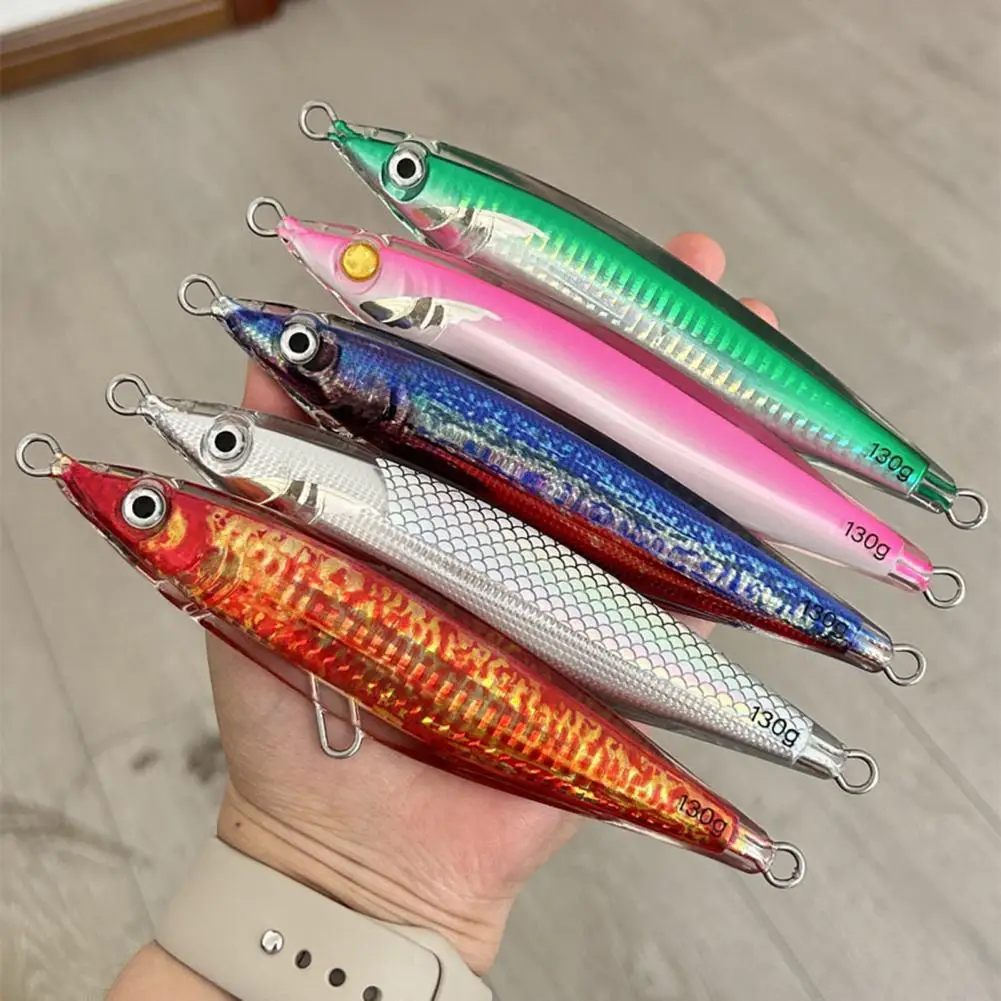 Luminous Fishing Bait Metal Hard Lure Streamlined Design Bright Color Realistic Looking Fishing Lure Artificial Bait