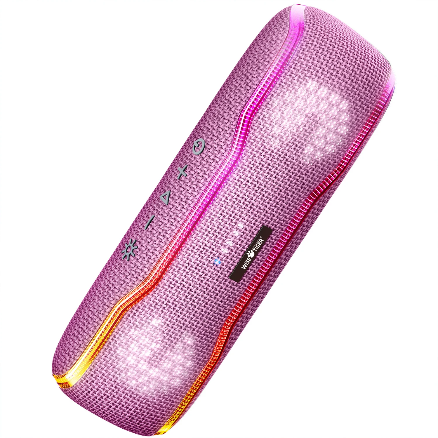 WISETIGER F10C وردي 25 وات IPX7 مقاوم للماء مكبر صوت بخاصية البلوتوث قابل للنقل مضخم صوت صندوق صوت مزدوج الاقتران مع ضوء RGB