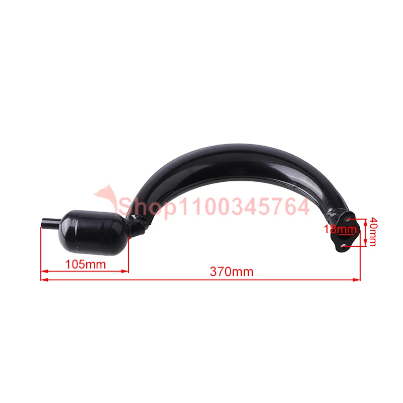 Banana tube silencer exhaust chamber silencer for 49cc 60cc 66cc 80cc 100cc 2 stroke gas engine electric bike