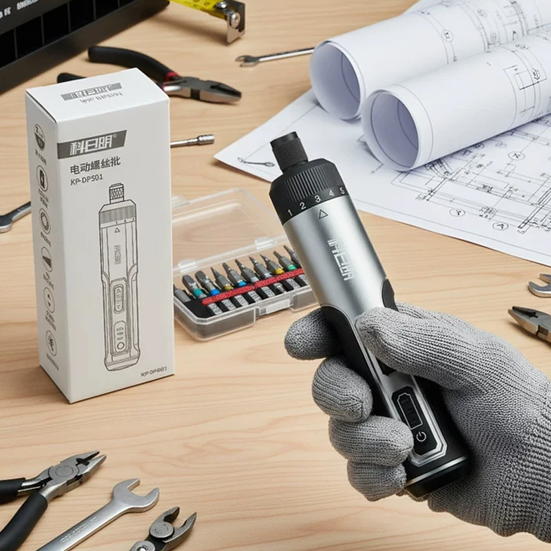 

4V Cordless Electric Screwdriver Set Smart 8-Speed Large Torque Mini 2000mAh Battery USB Rechargeable Electric Power Tool