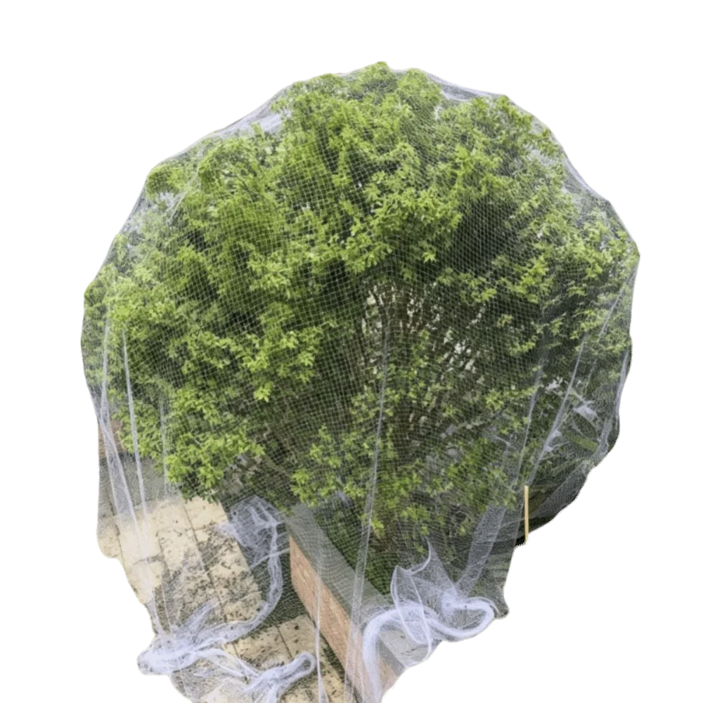 New White Mesh Bird Protection Net Drawstring Reusable Anti Bird Net Tear Resistant Garden Netting Vegetable Patch