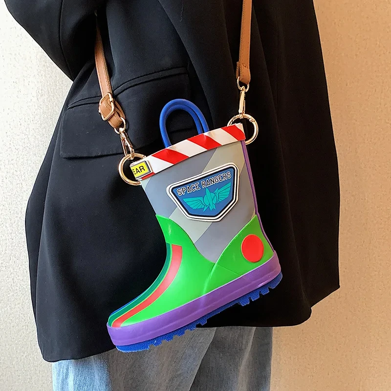 Cute Cartoon Rain Shoes Shape Diagonal Bag for Women, Female Small Bag, Fashion, Trendy, Hot Sale, 2024