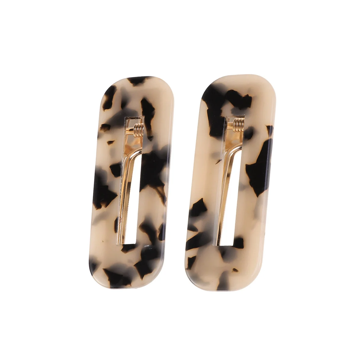 

2 Pcs Leopard Print Pins for Women Barrette Hair Clips Barrettes Hairpin