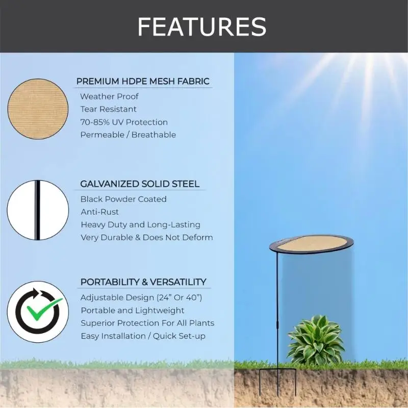 

Солнцезащитное укрытие для растений с железной рамой и выдвижным механизмом для пляжного садоводства