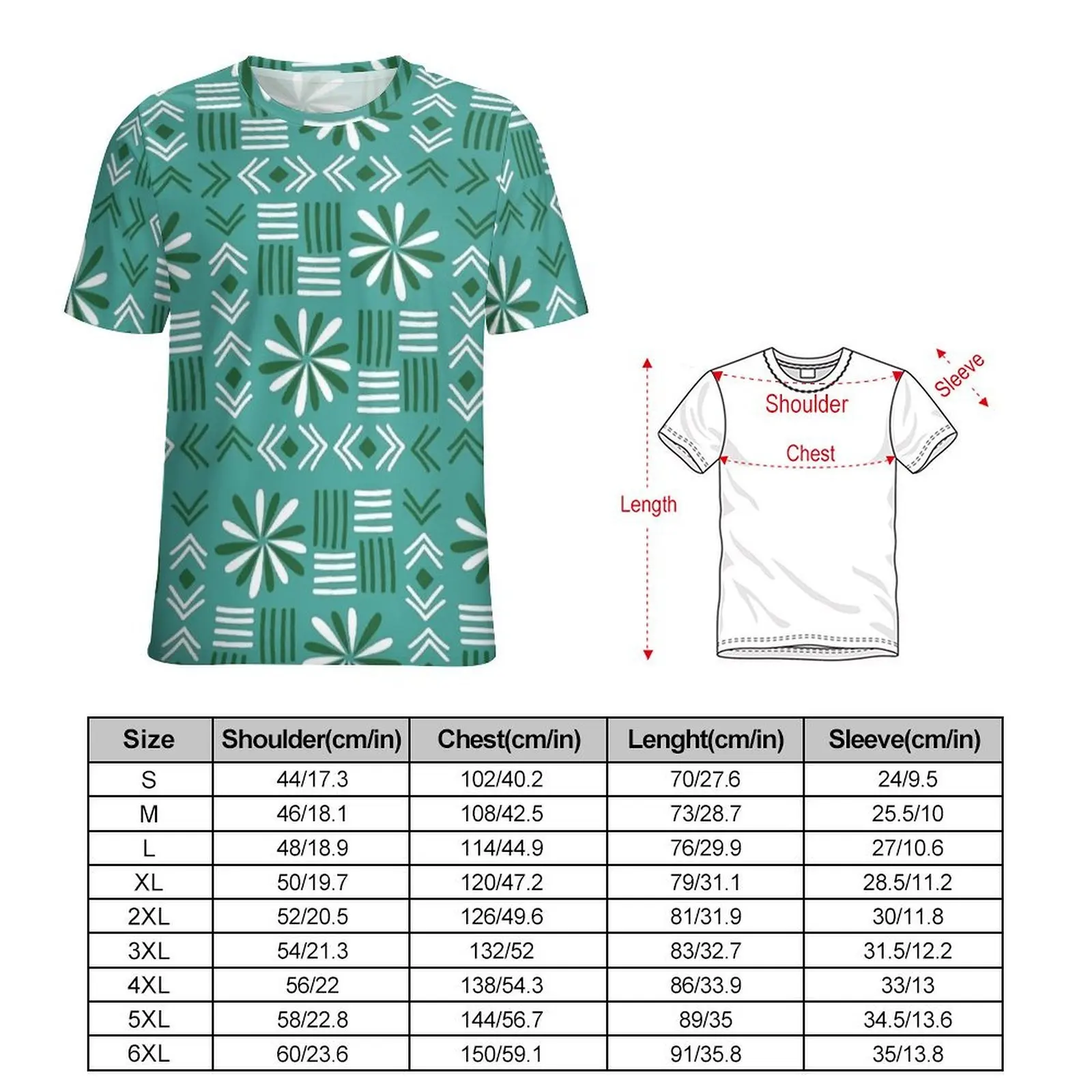 Plus Size T-Shirt Summer Abstract African Design T-Shirts  Funny Crew Neck Tshirt Man Retro Custom Clothing