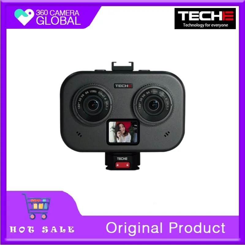 TECHE 3D180VR Live Broadcast Camera 180 Degree Binocular PICO TikTok Short Video Professional VR Live Broadcast Camera