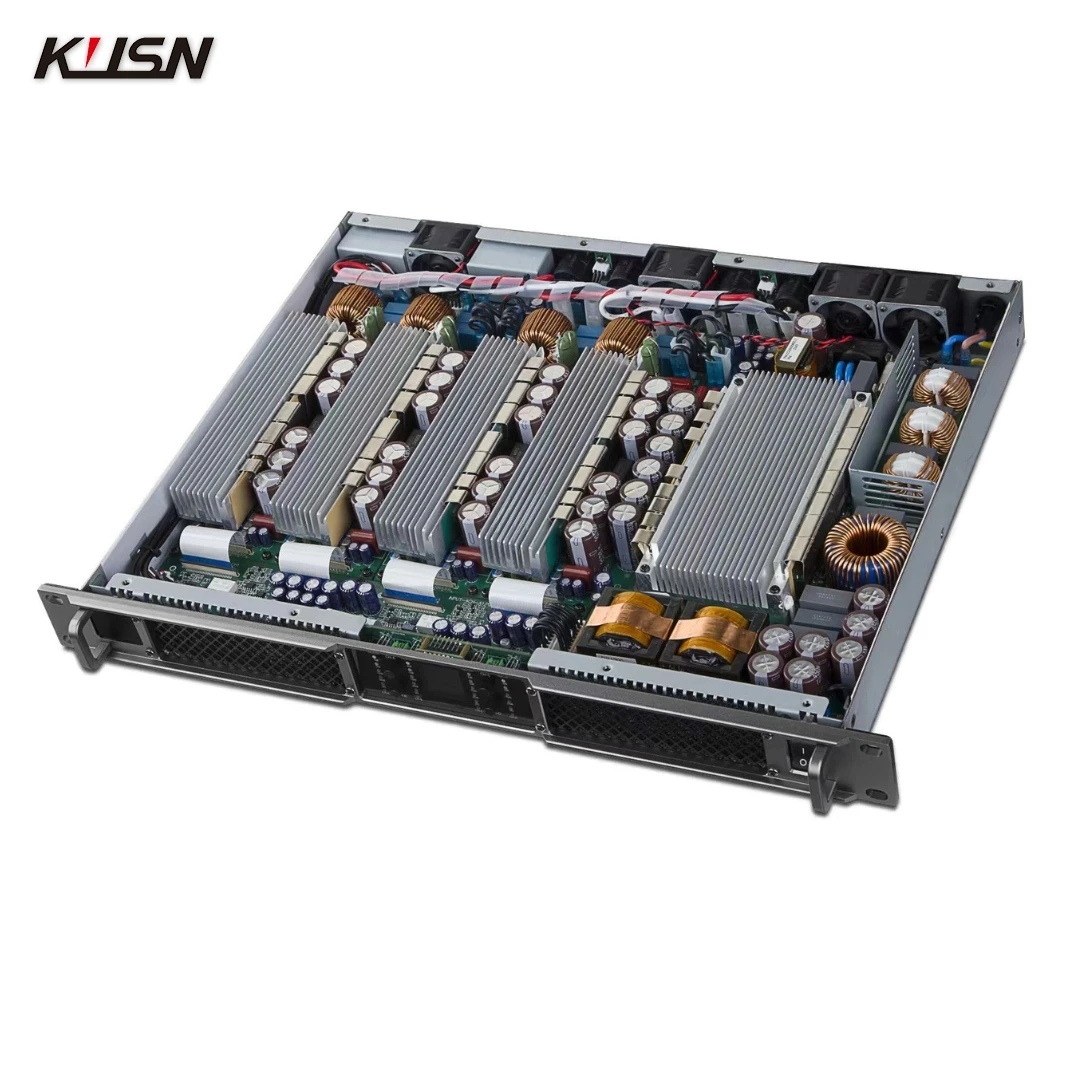 8 Ohm Stereo Power 4x1300W Professional Class D Digital Amplifier Power Factor Correction High-End Large Performances Bars Party