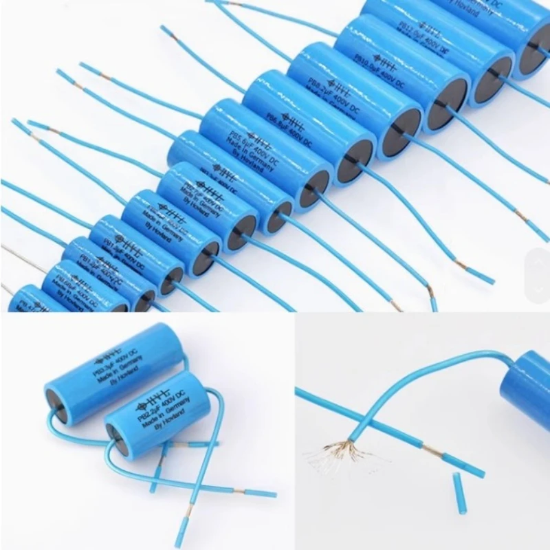 MKP مكثف الصوت 400 فولت OHVL HIFI حمى مكثفات اقتران الصوت الكهربائية 0.22 فائق التوهج ~ 15 فائق التوهج 400VDC قدم فضية