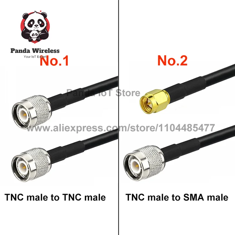 1PCS TNC Male to SMA Male/Female Series RG58 Pigtail 50 Ohm RF Coaxial Cable 1M/3M/5M Extension Cord Jumper for Wireless Network