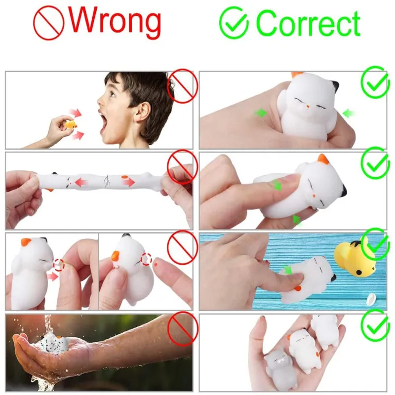 Stress Relief Toy Squeeze Toys Soft Mochi Cat Toy Mini Cute Animal Toy Birthday Party Gift Easter Egg Filler Classroom Reward