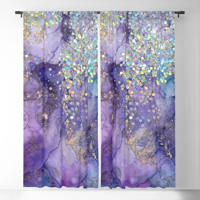 

Акварельные Волшебные затемняющие шторы, оконные занавески с 3D принтом для спальни, гостиной, украшение для окон