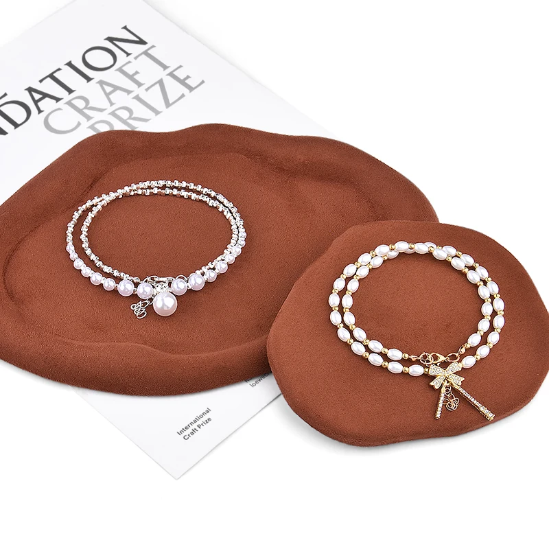 High-End Jewelry Display Stand - Irregular Cashmere Gypsum Jewelry Display Tray | Premium Accessories Display Prop for Jewelry S