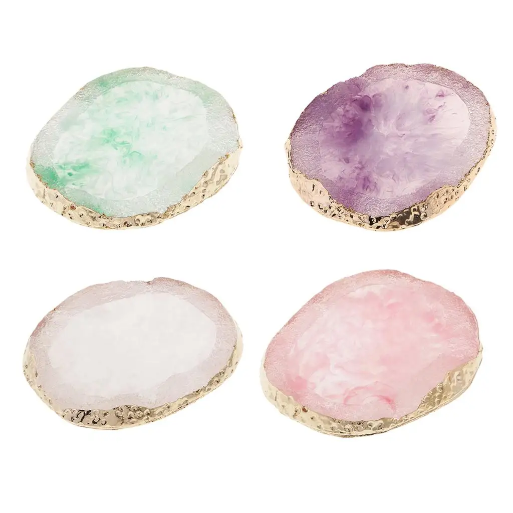 Gesicht Körper Malen Palette Harz Nail Art Pad Nachahmung Achat Getränkeuntersetzer für Kunst Salon Dekoration