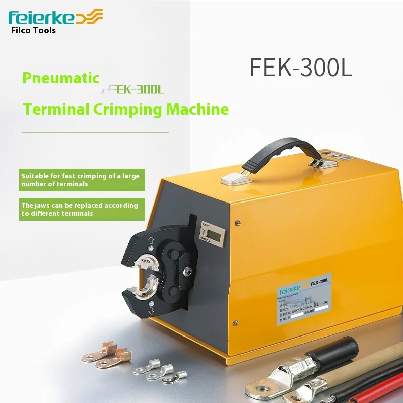 

Пневматические обжимные клещи FEK-300L, голые клеммы, машина для обжима медных носов с квадратным миллиметром 8-300
