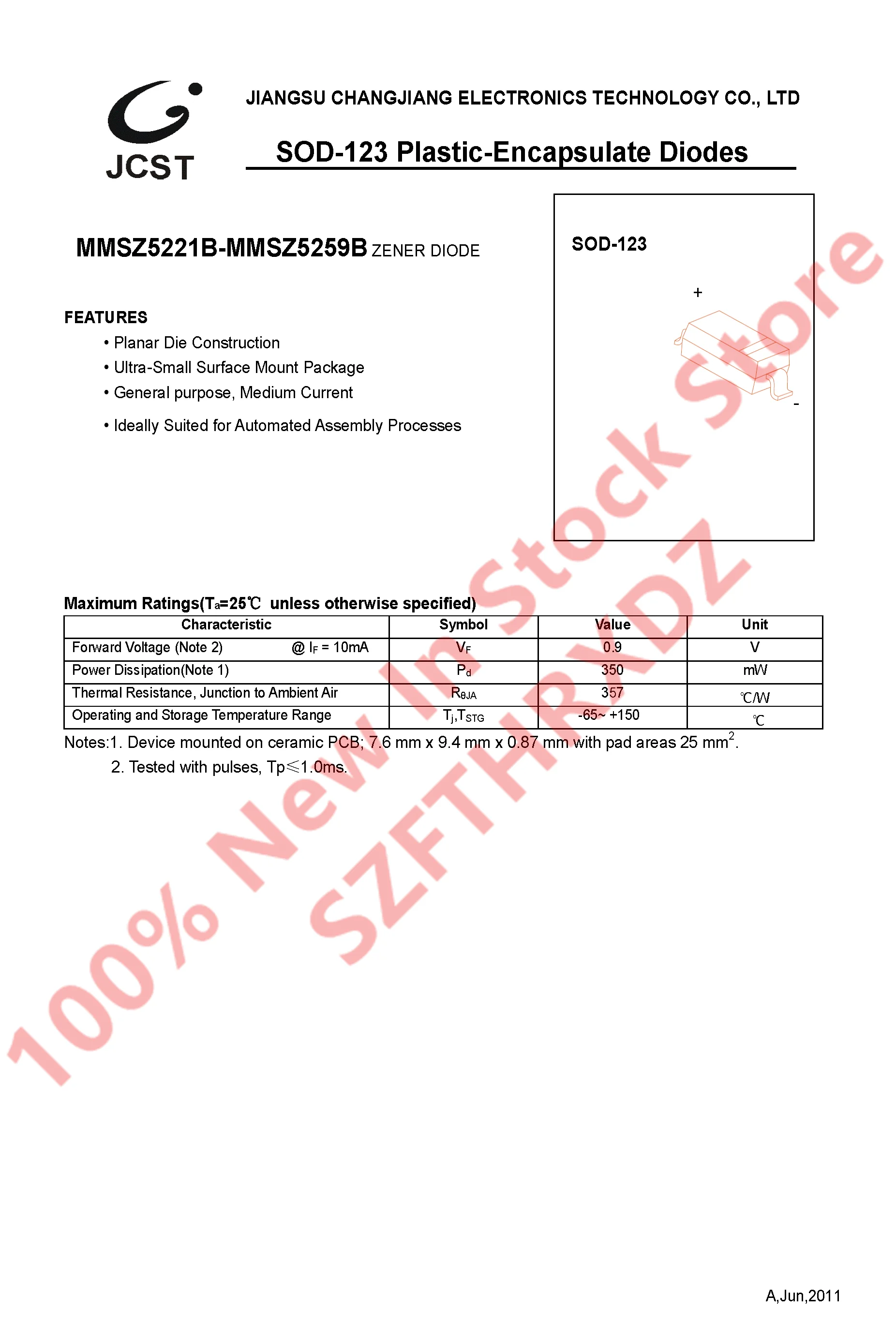 100% NEW ORIGINAL MMSZ5239B SOD-123 F4 9.1V MMSZ5226B G1 3.3V MMSZ5236B F1 7.5V MMSZ5246B  J1 16V Zener diode