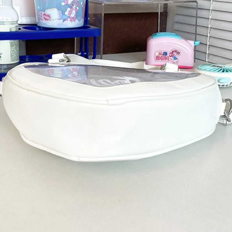 Lovely Bag for Women Girls Japanese Styles Shoulder Bag Heart Shaped Crossbody Bag Bag Student School Bag E74B