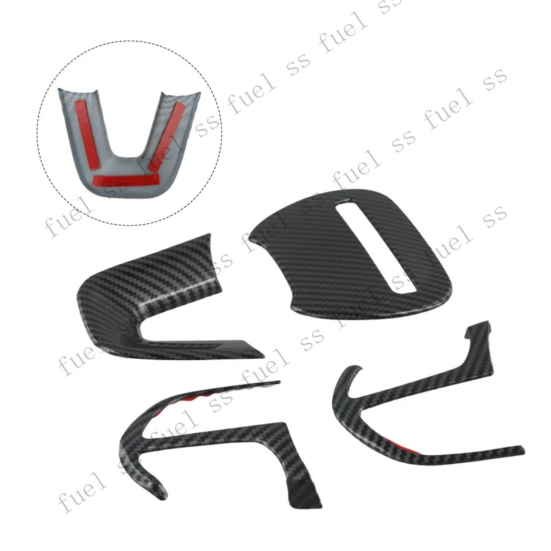 S+ Carbon Fiber Steering Wheel Cover Trim for Dodge for Challenger Charger 2015-21