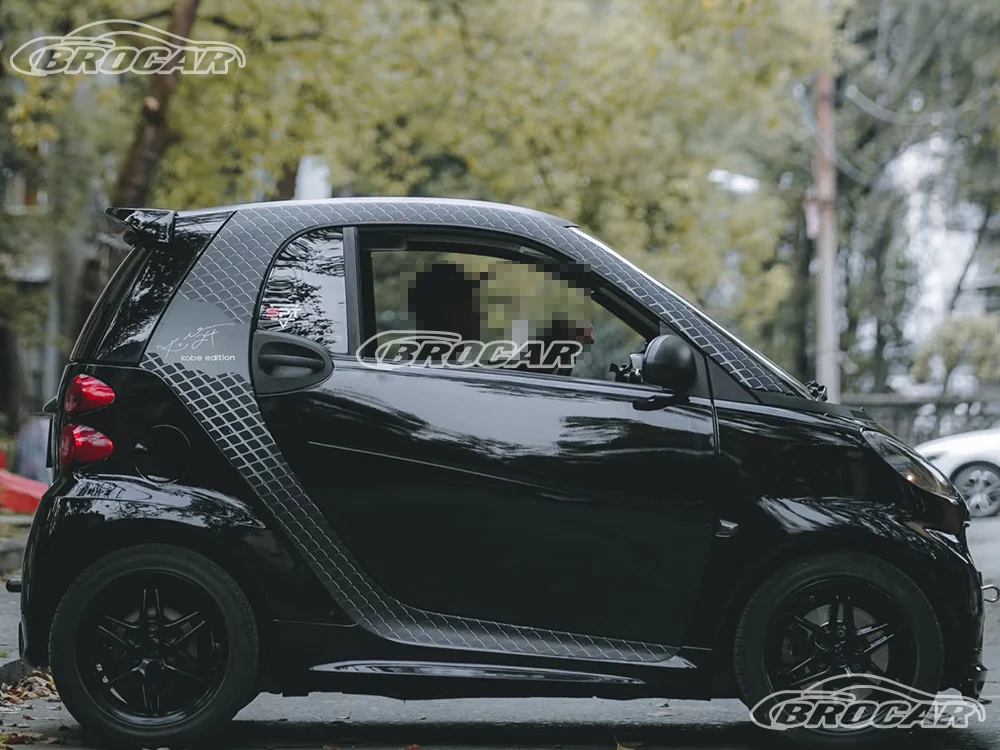 Für 2008 09 10 11 12 13 Benz Smart Fortwo 451 Original-Stil Hochwertige 100% Carbon-Faser Dachspoiler Kofferraumflügel Heckspoiler