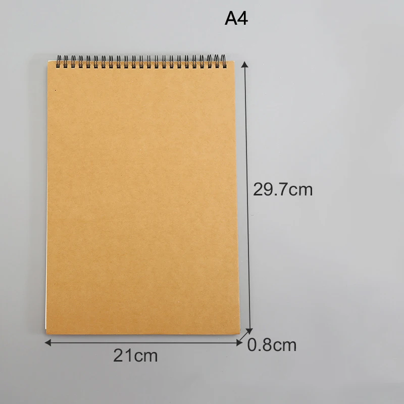 Sketchbook desenho livro de arte desenhado à mão livro em branco bobina espessada folhas soltas casca dura flip aquarela mão