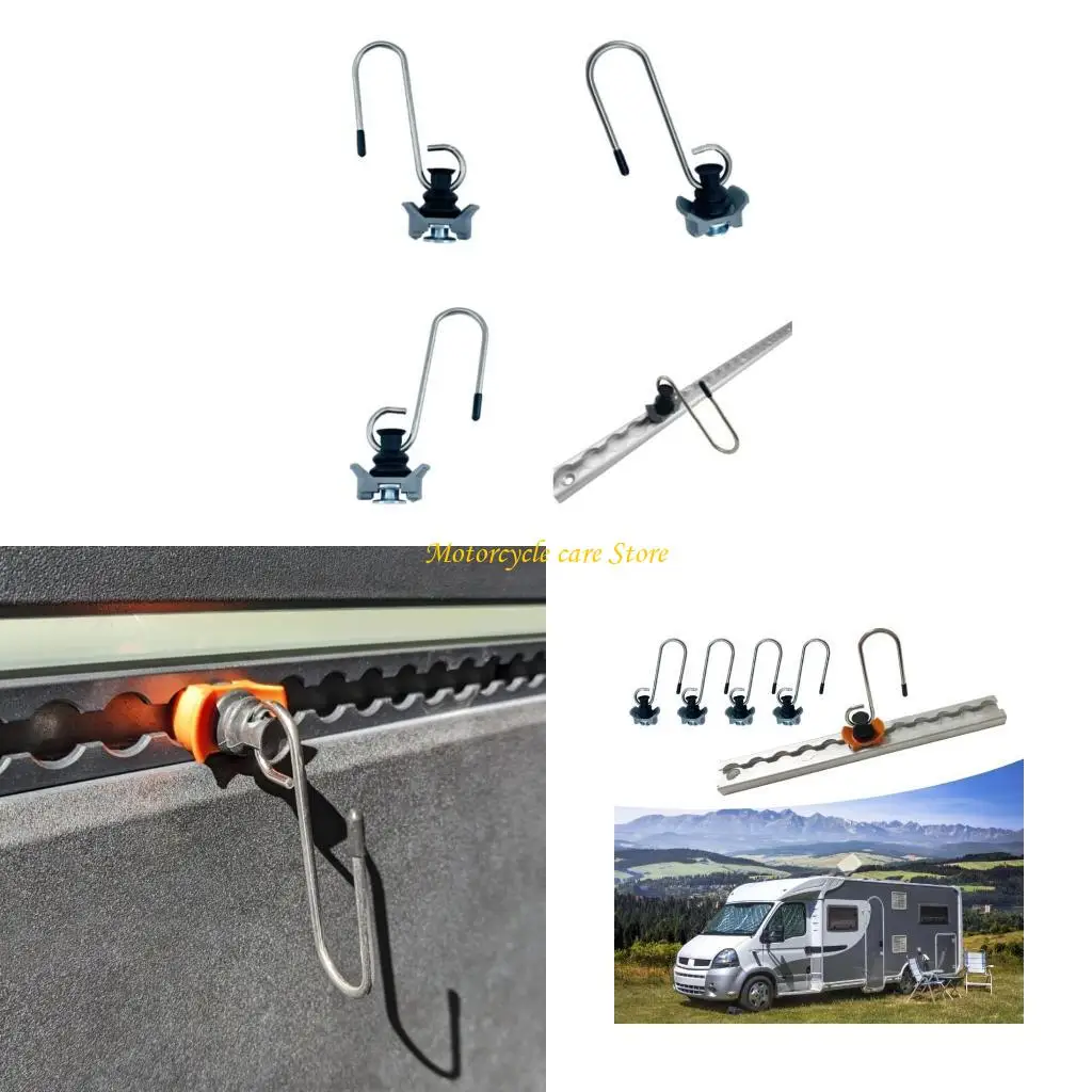 

U75F Cargo Hauling Accessory for Airline Rails L Track Tie Down Anchors with S Hook