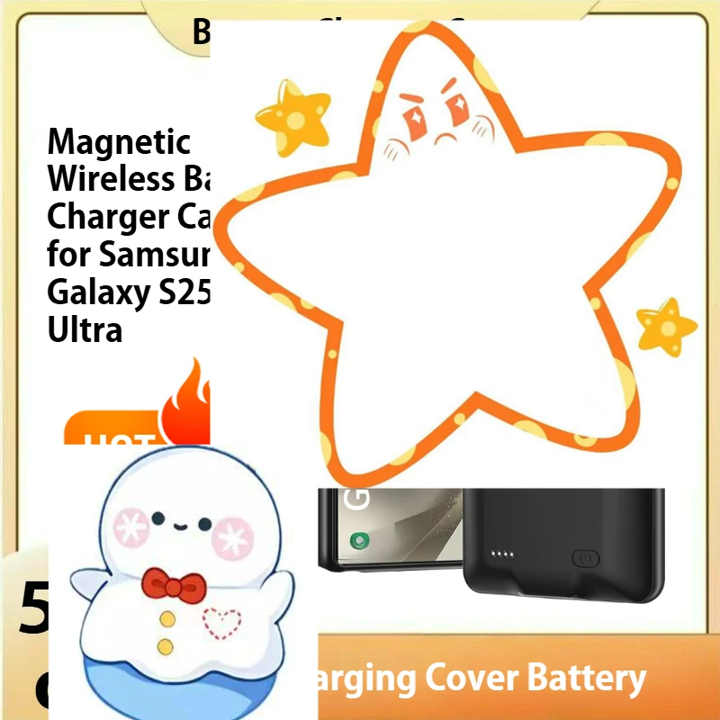 

Magnetic Wireless Battery Charger Case for Samsung Galaxy S25 Ultra Power Bank For Magsafe Charging Cover Battery Pack bateria