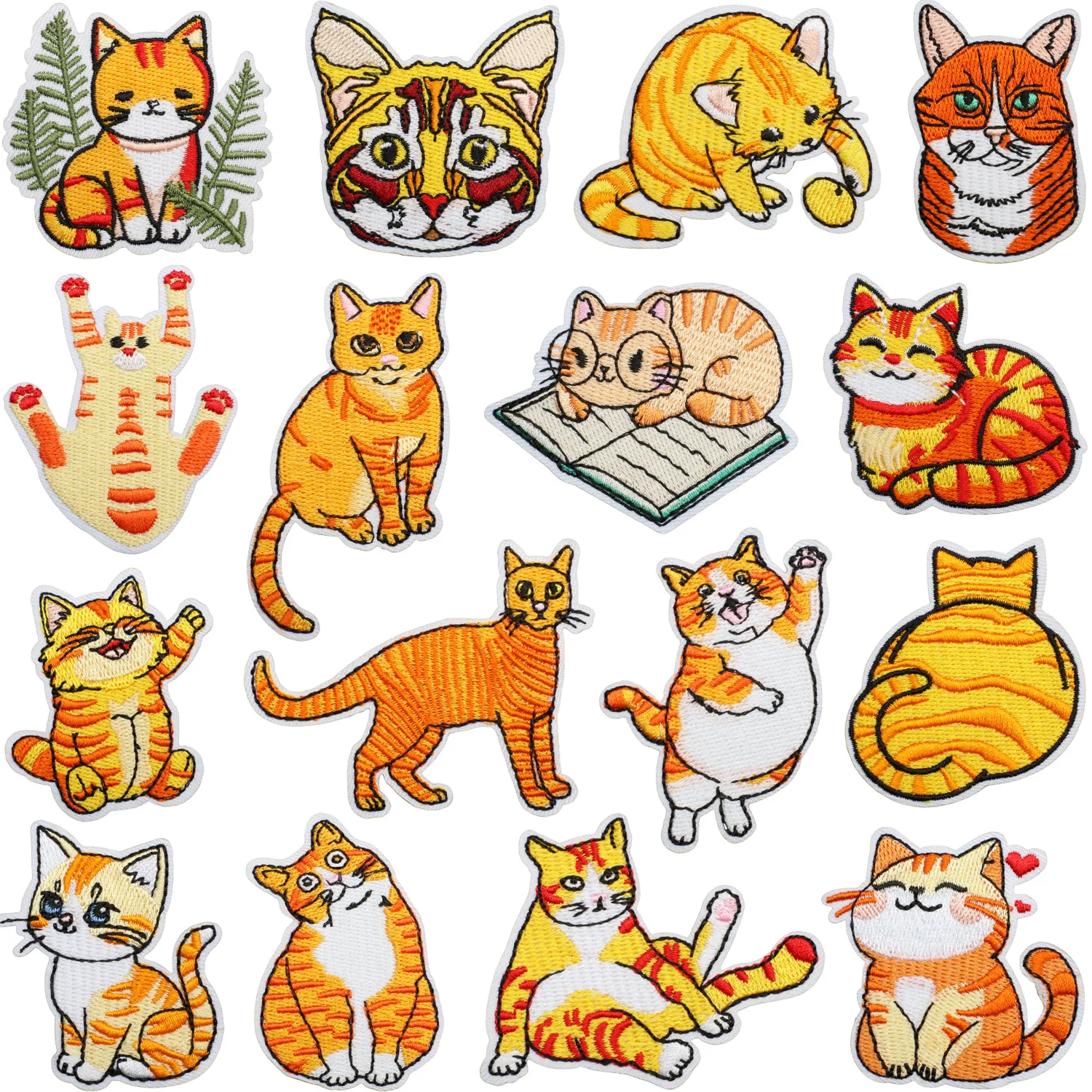 Кошка, пришивные вышитые нашивки, одежда, шляпа, сумка, материал для ремонта обуви, подарочная коробка для телефона, декор, аксессуары «сделай сам», 10 шт.