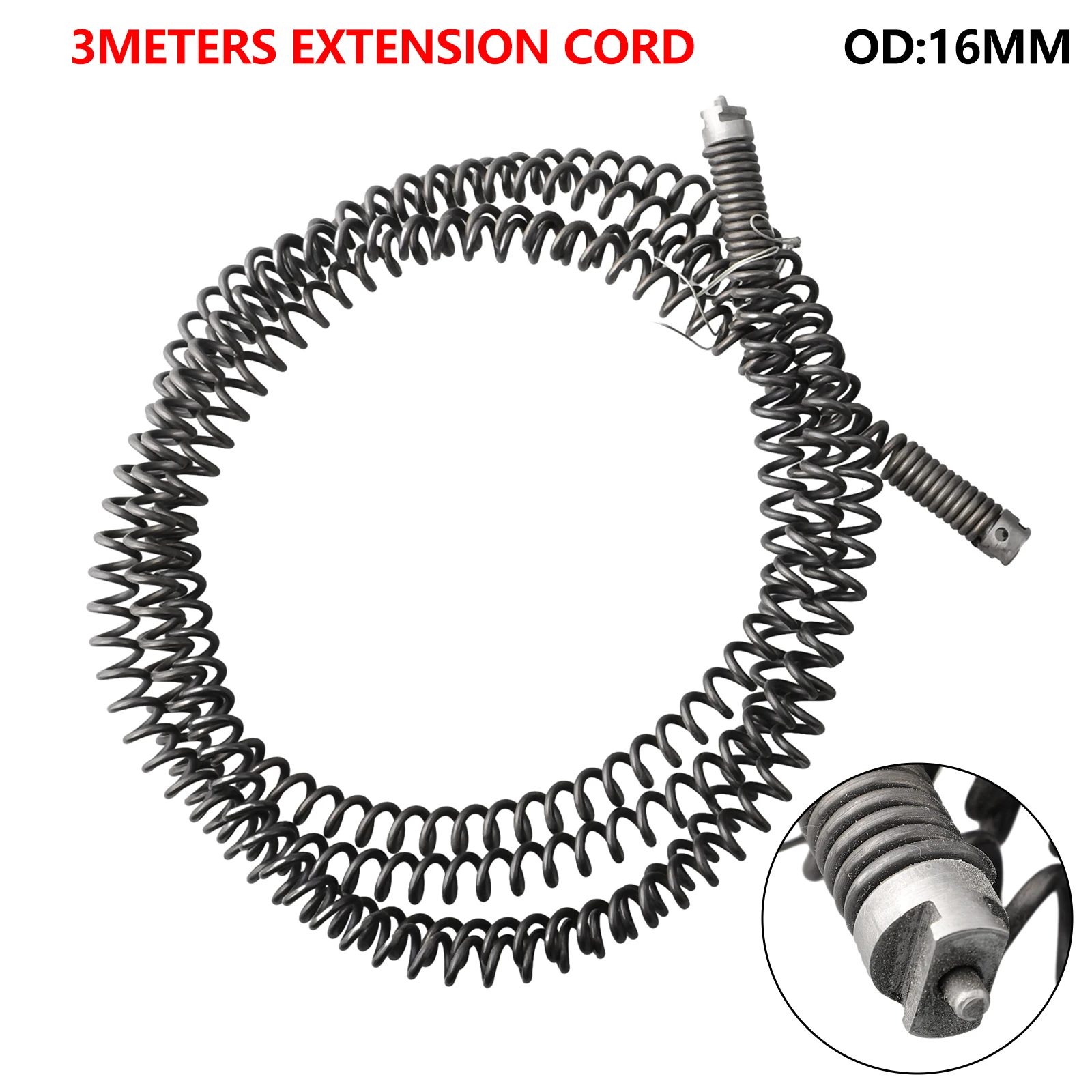1 قطعة أداة تجريف الأنابيب 3/5/8/10 متر الحفر الكهربائية استنزاف التجريف الربيع SinkClener المجاري أداة التجريف لـ ElectricDrilL العادي