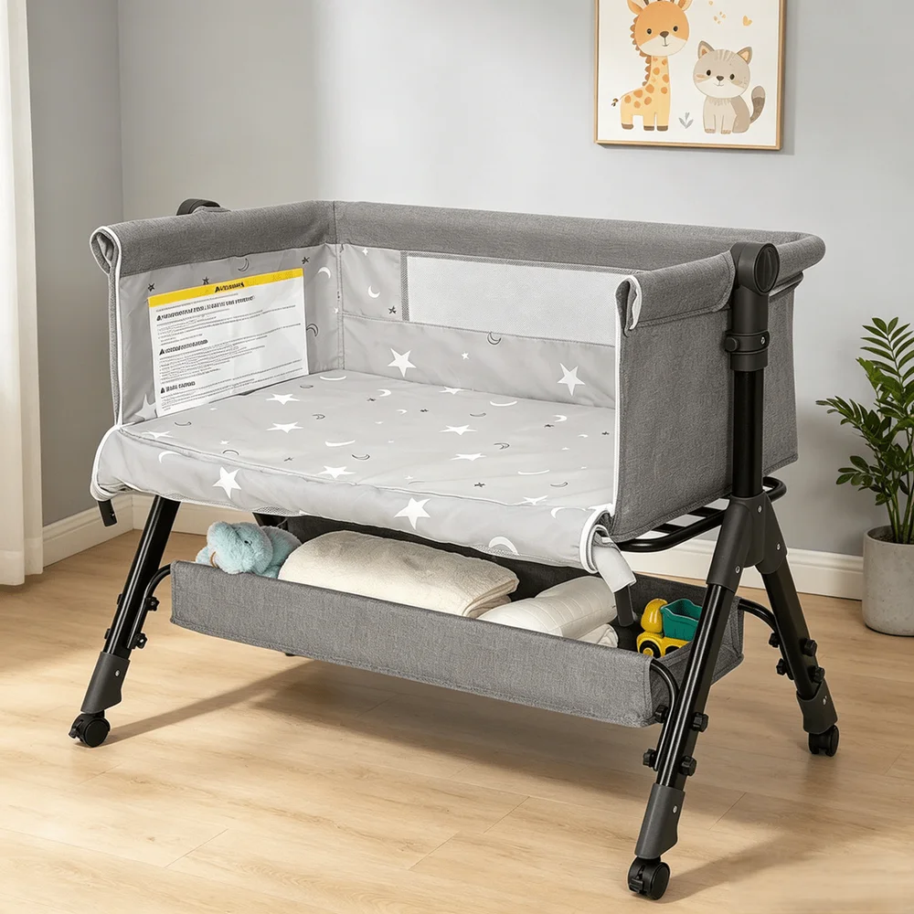 Bassinet Bedside Sleeper - Baby Bassinet Bedside Sleeper, Convertible Baby