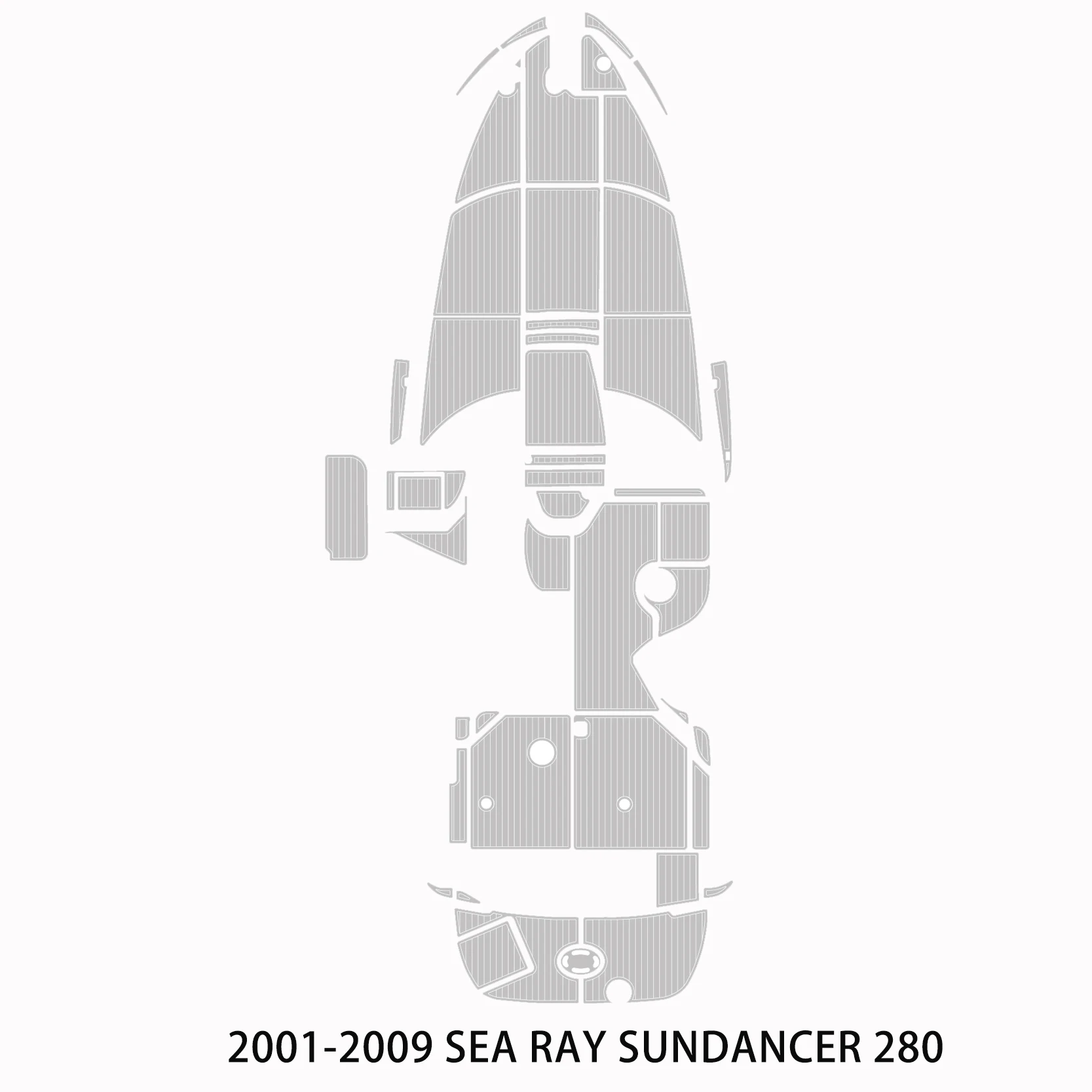 

2001-2009 Sea Ray Sundancer 280 EVA Foam Self Adhesive Faux Teak Decking Pad Boat Accessories