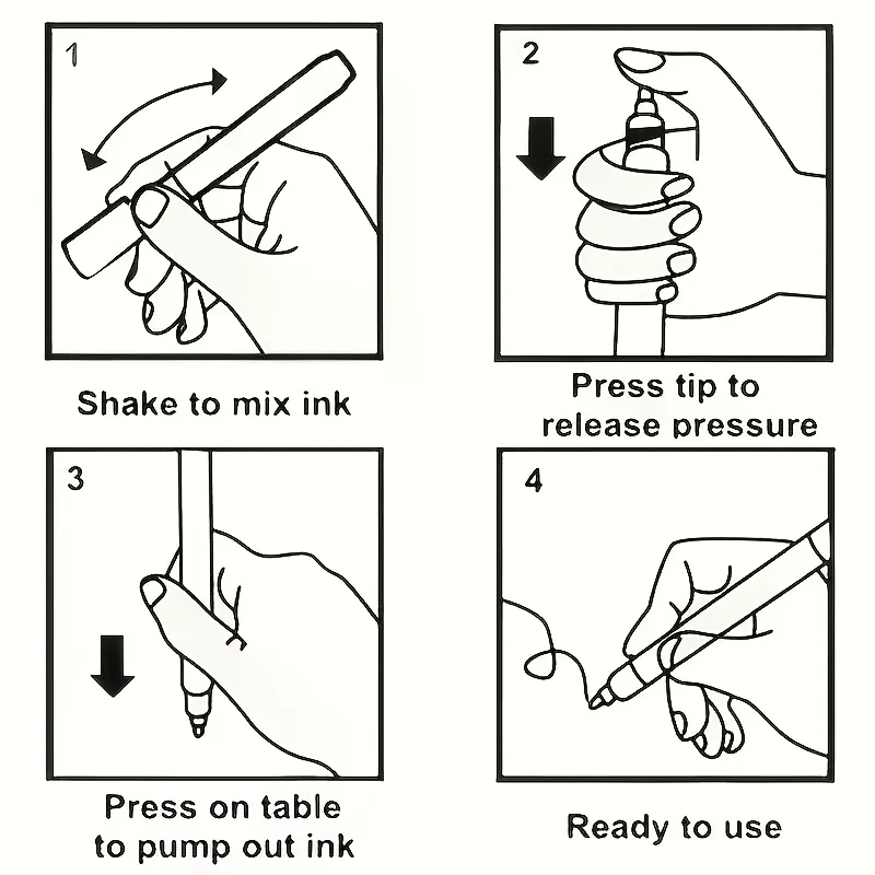 Oil-Based Marker Pen, Quick Drying Waterproof Permanent Marker Pen, Suitable for Stone, Metal, Glass, Wood, DIY Crafts - view 6