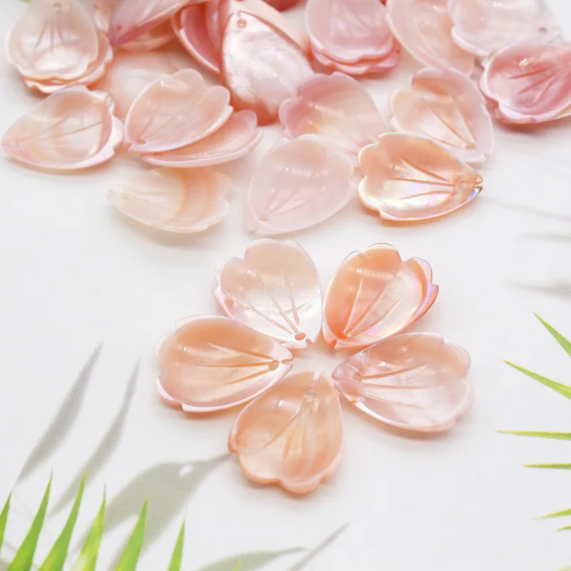 5pcs / bag natural mother-of-pearl begonia chrysanthemum shell flower loose beads DIY brooch hair clip earrings accessories