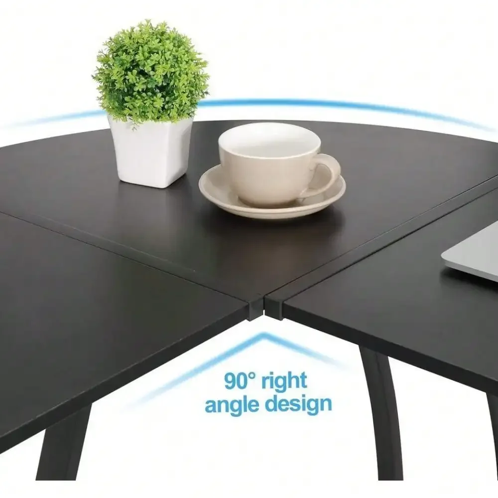 L-Shape 58.1in Corner Computer Desk Home Office PC Laptop Table Multipurpose Gaming Workstation