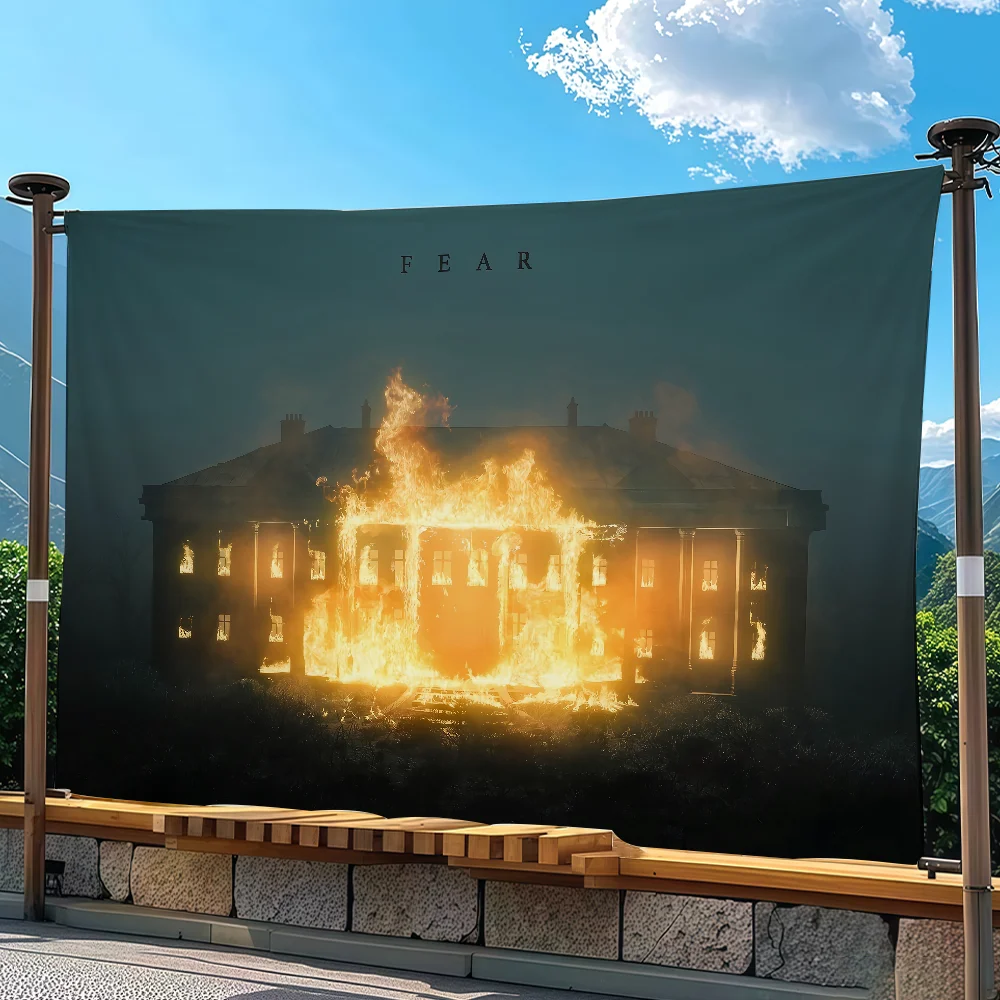 Rapper NF fear flag Advertising Banner for Camping Decoration Outdoor & Garage Wall Hanging Decorations