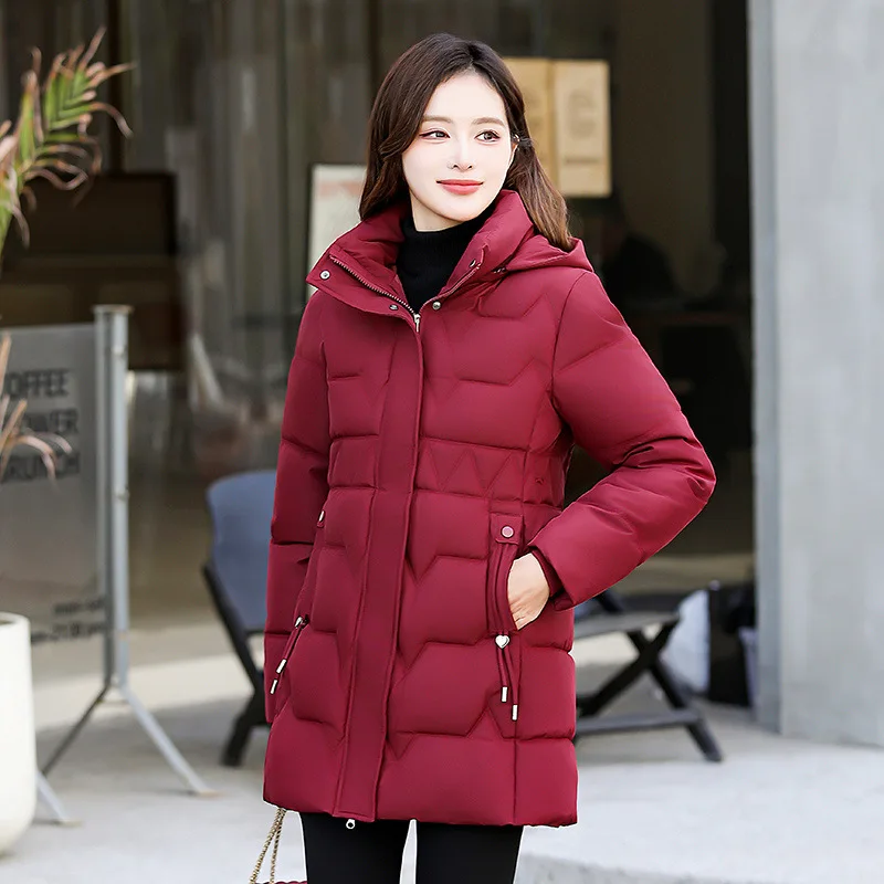 Winter Jacket 2025 Down Cotton Clothes Women's Short Loose Korean Hooded Parkas Outwear Female Thicken Warm Quilted Puffer Coat