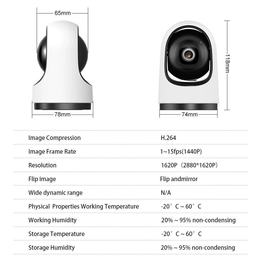 Avatto WiFi กล้องถ่ายรูปไร้สายสมาร์ทโฮม Tuya กล้องเฝ้าระวัง IP ตรวจจับอัตโนมัติรักษาความปลอดภัยของทารก