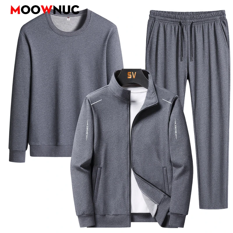 Spring Men's 2025 Sportswear Set Streetwear Casual Outdoor Camping Breathable 3-Piece Tracksuit with Hoodies And Pants Fashion