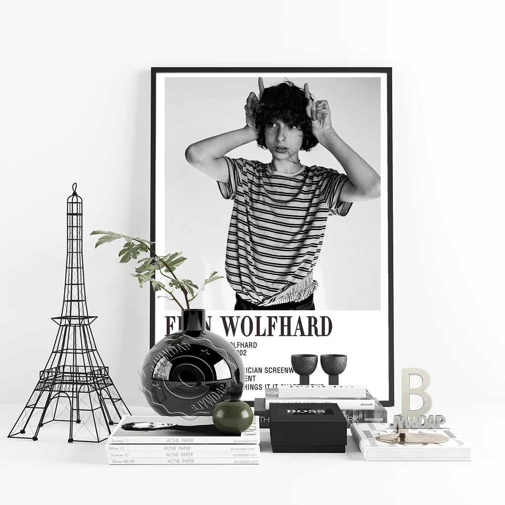 Finn Wolfhard Actor Singer Print Poster Modern Wall Art Pictures Canvas Painting Fans Room Home Decoration