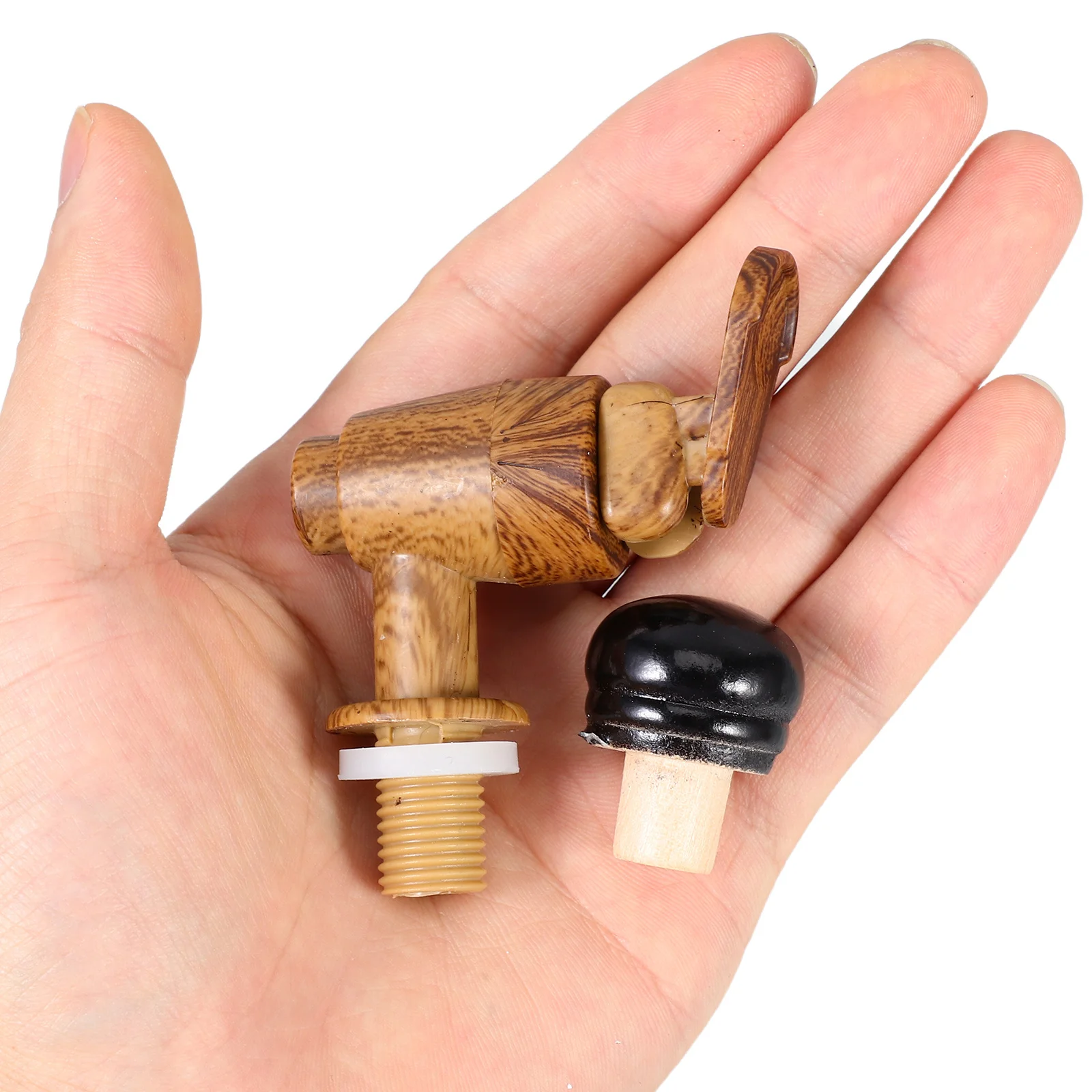

2Sets Wine Barrel Faucet Stopper Replacement Kit Long-Lasting Plastic Rustic Wine Bucket Plug Spare Parts Easy Pour Sealing